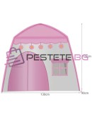 Детска палатка със светлини от памучни топки